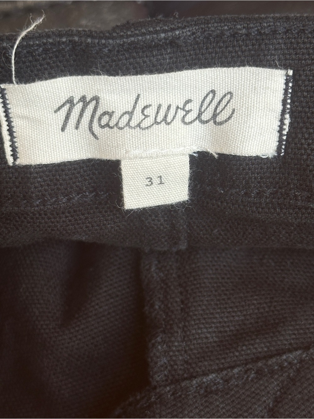 Madewell Emmett Wide Leg Crop Pants Black High Rise Stretch Size 31 - Picture 5 of 11